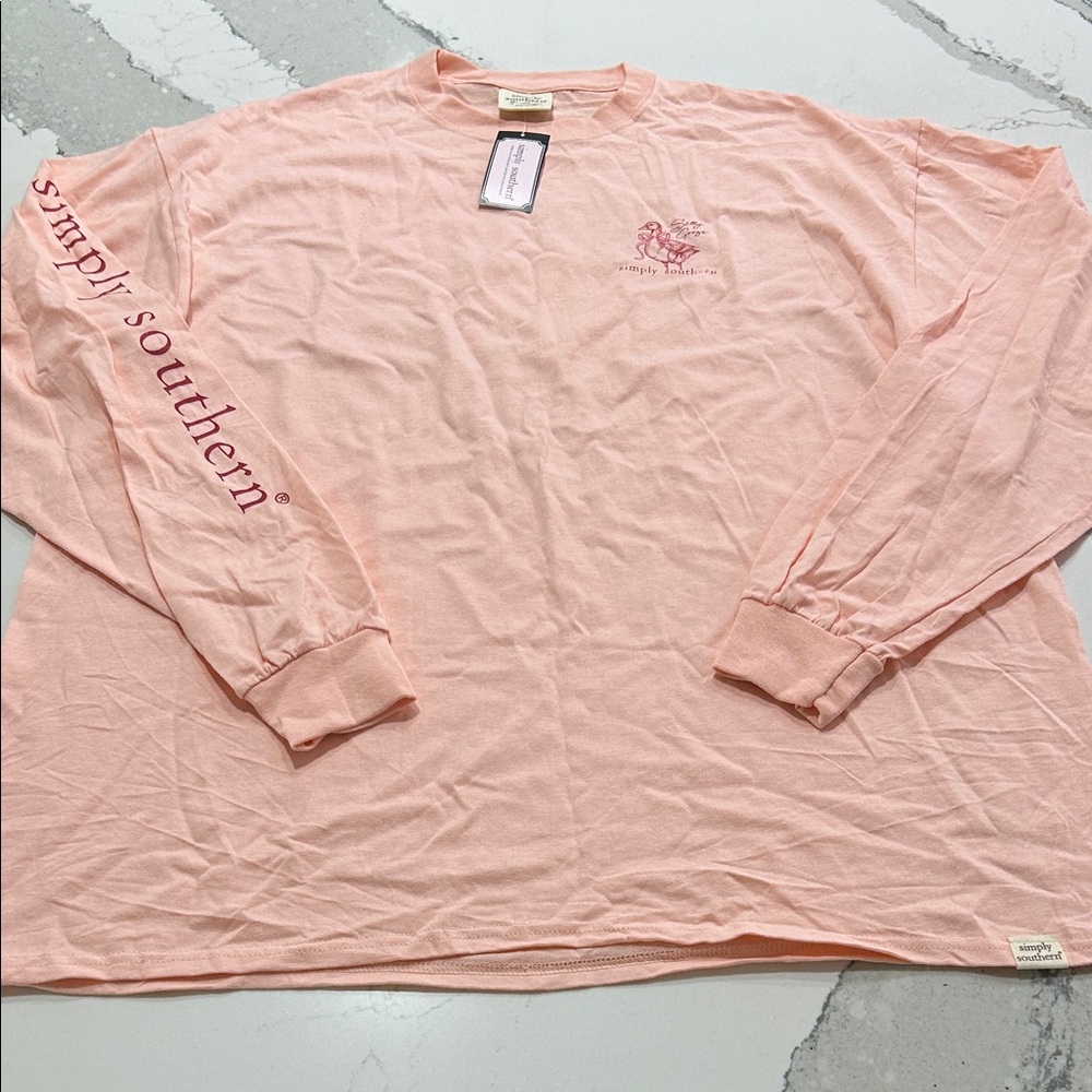 Simply Southern Women’s  Soft Pink Long Sleeve Tee